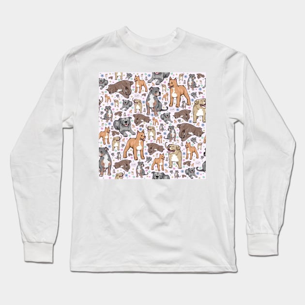 Cute pitbull Long Sleeve T-Shirt by nemki